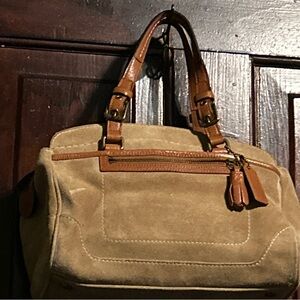 Coach Tan and Brown Shoulder Bag